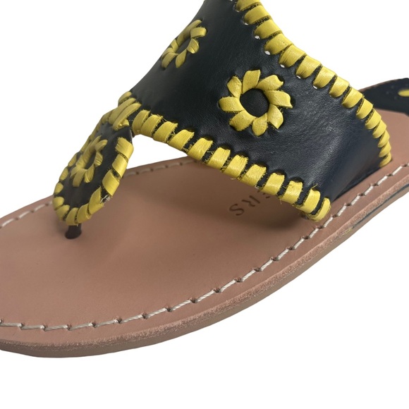JACK ROGERS Navajo Heritage Jacks Slide Sandals Midnight / Lemon Womens US 5M - Picture 8 of 13